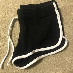 Black towel shorts